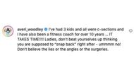 Fitness influencer Averi Woodley encourages women to not believe this myth that their postpartum bodies will heal immediately. (via Instagram)